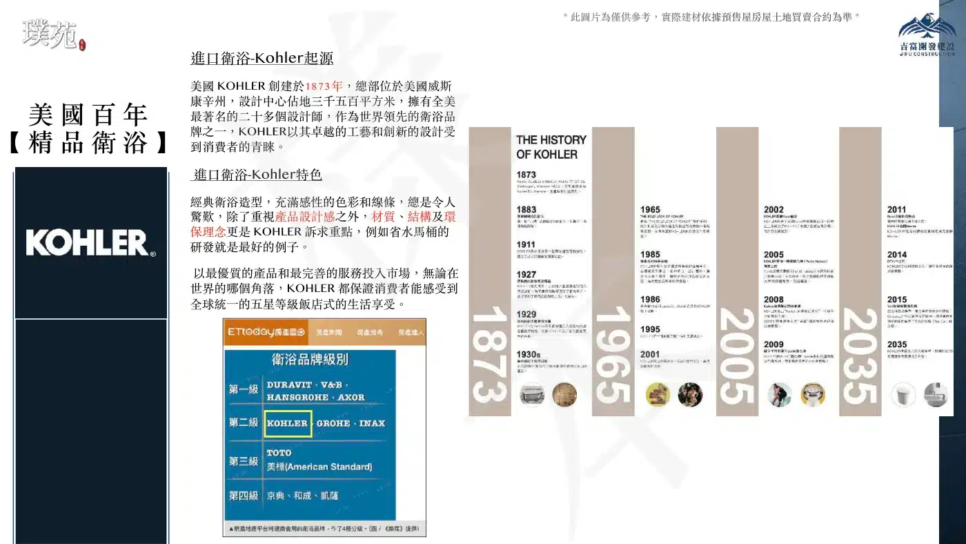 吉富璞苑衛浴－美國KOHLER全套衛浴設備，主臥含全自動電腦馬桶