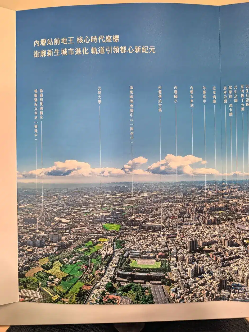 元生琢苑內壢站前地王鳥瞰圖（左）－元生特區