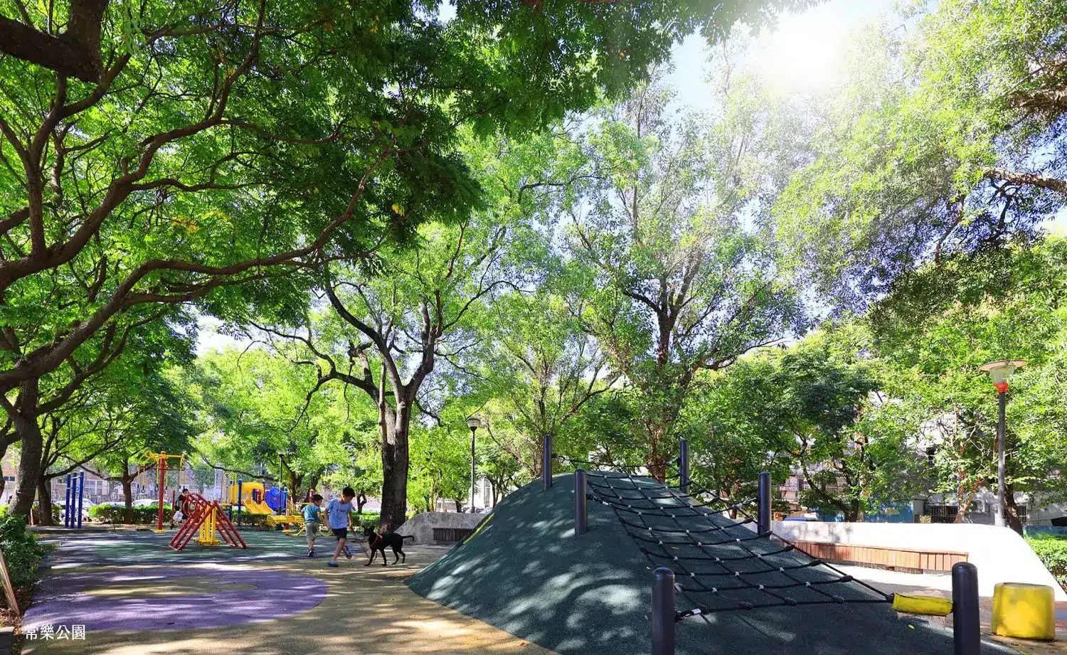 元生琢苑周邊公園實景－常樂公園約100公尺，內壢一公里內逾十座公園綠地
